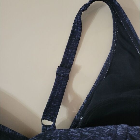 TYR Women's Blue Marled Sheath V-Neck Swimsuit - Picture 5 of 11